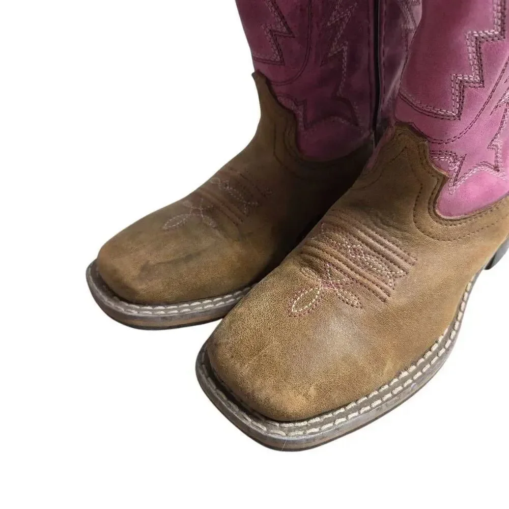 Smoky Mountain Youth Distress Autry Square Pink Boots 13